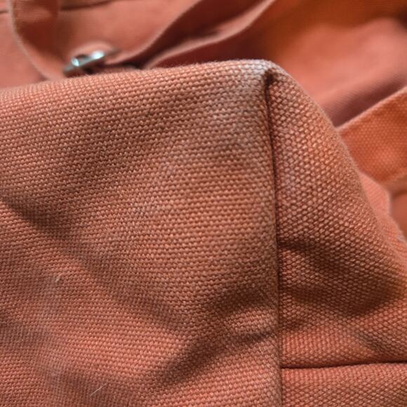 Baggu 100% Recycled Cotton Canvas Drawstring Backpack Orange Bag Casual Travel main image 8
